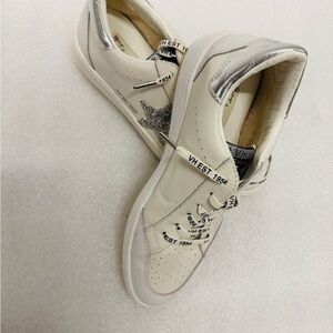 Vintage Havana White and Silver Sneakers